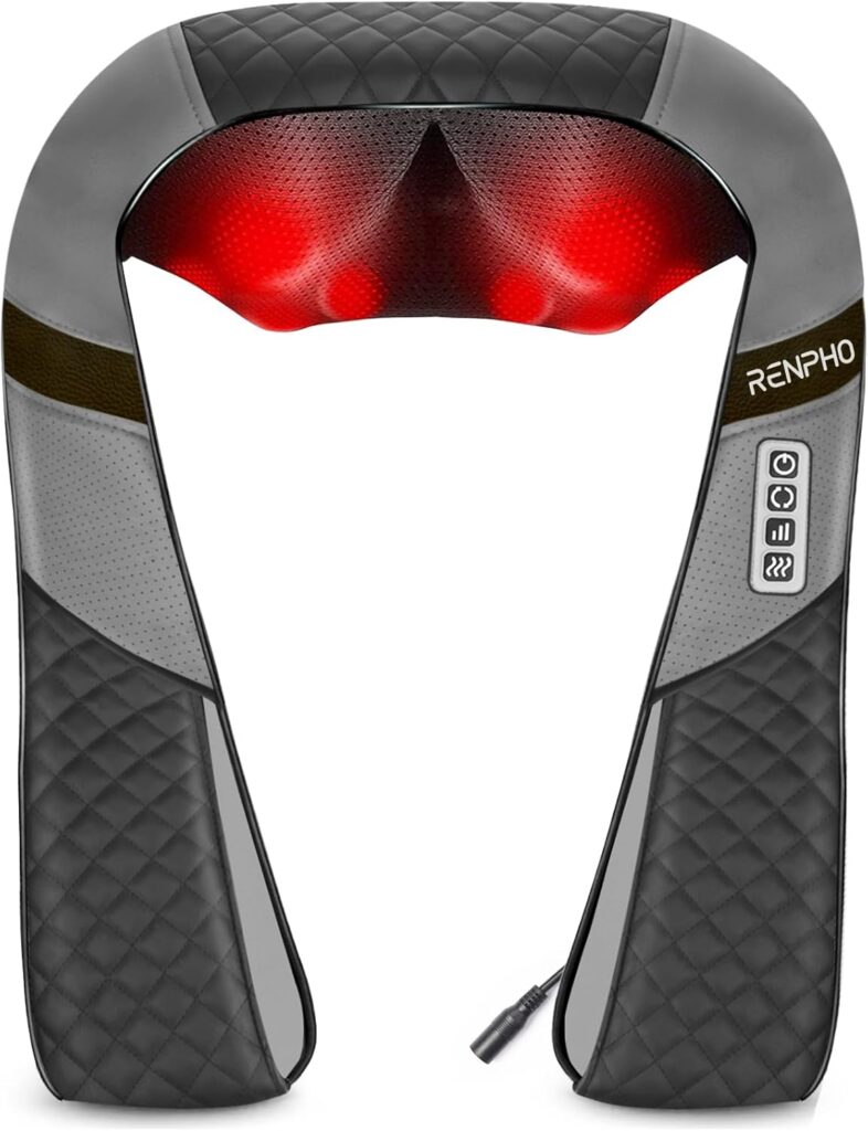 RENPHO Schulter- und Nackenmassagegerät mit Wärmefunktion und 3D-Massageköpfen