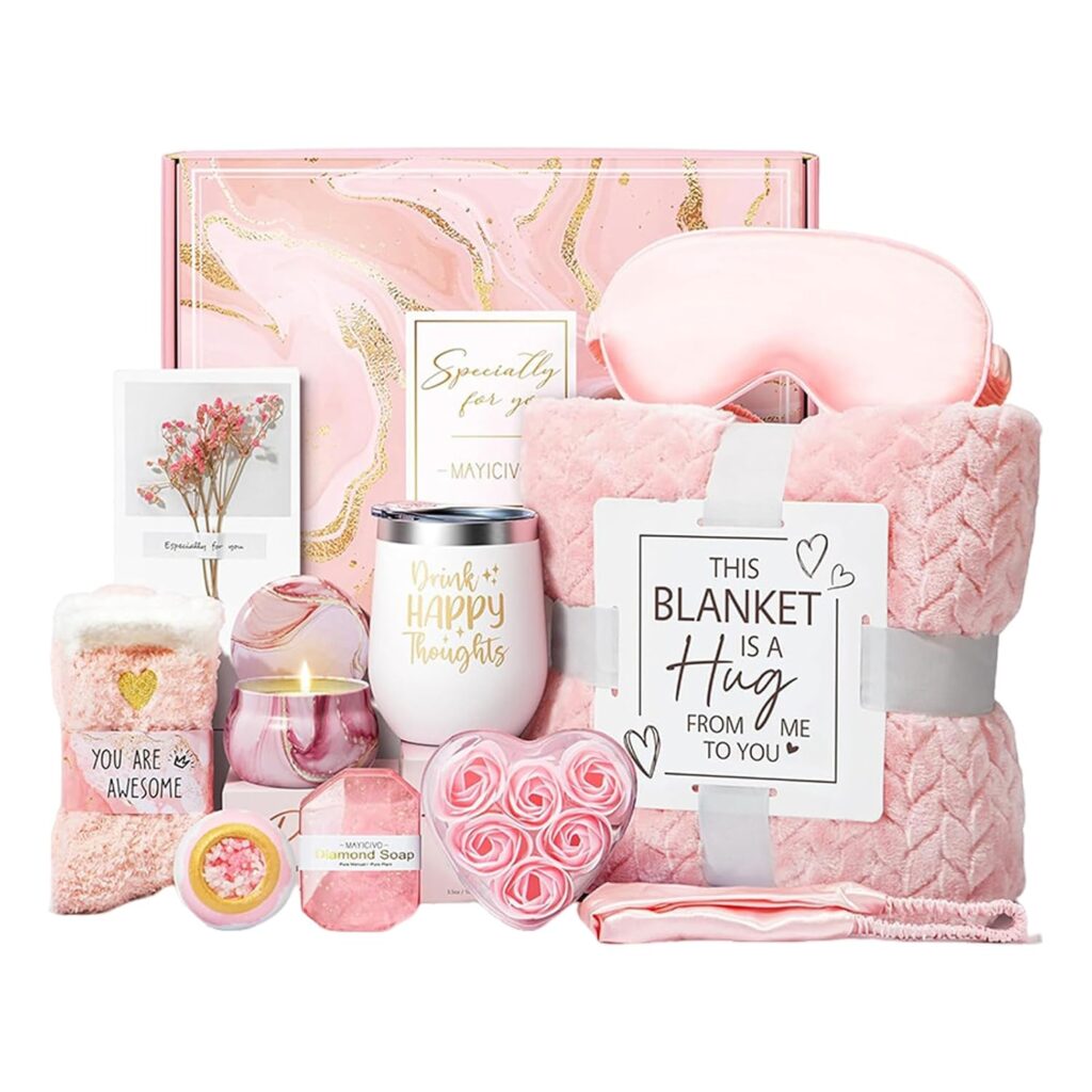Spa-Geschenkbox mit Flanelldecke und Duftkerze