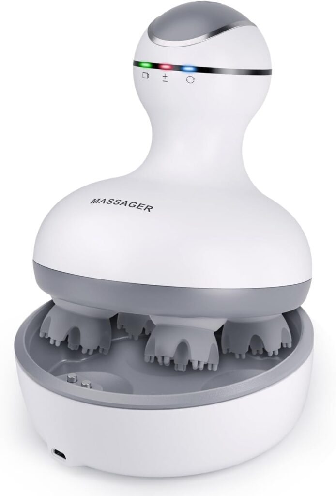 Elektrisches Kopfhautmassagegerät mit vier Massageköpfen