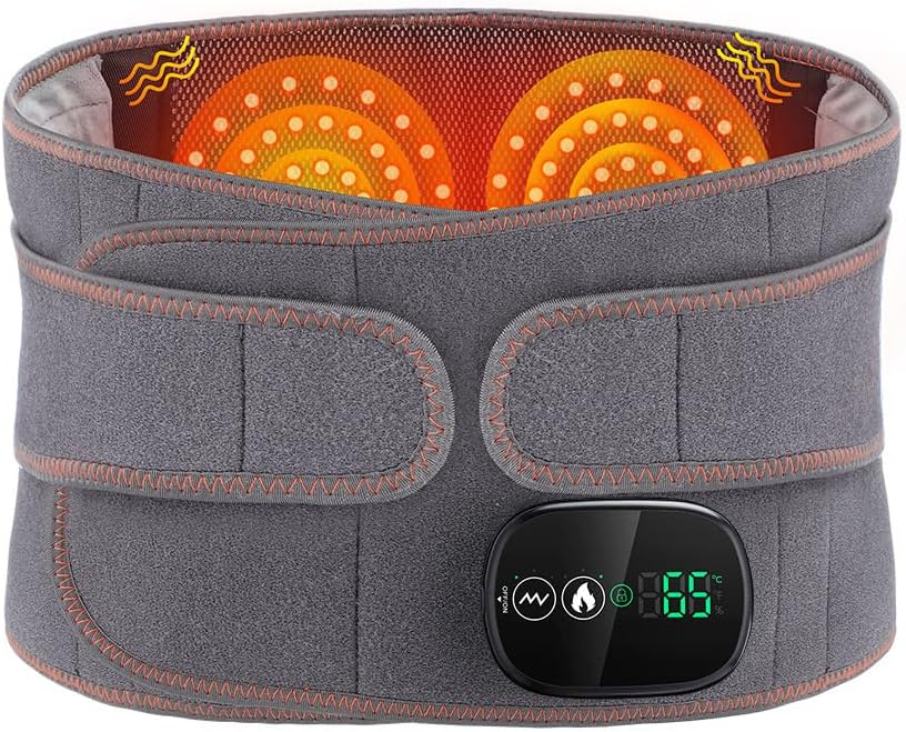 Wiederaufladbarer Heizgürtel für Rücken und Bauch mit verstellbarem Gurt