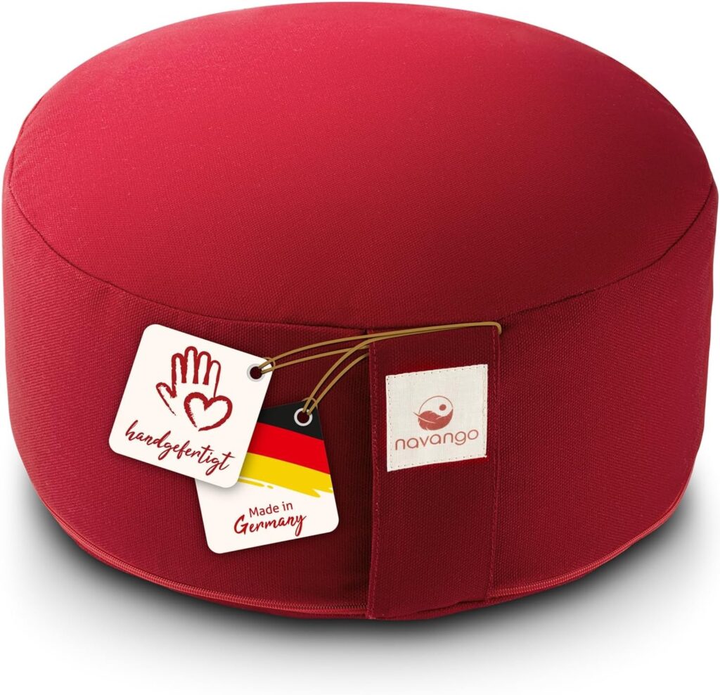 Navango handgefertigtes Meditationskissen mit Dinkelfüllung
