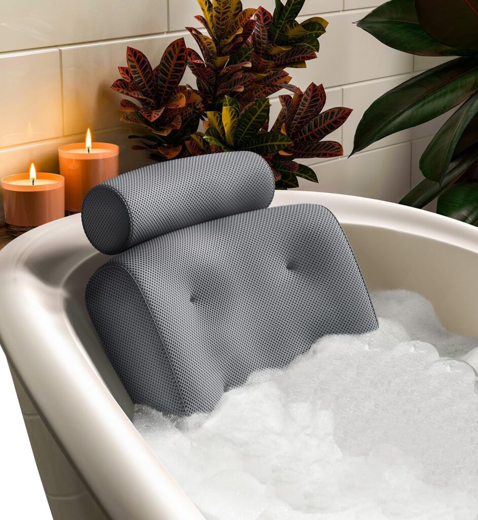Rückenkissen und Lendenwirbelstütze – ergonomisches Kissen für Badewanne, Sofa oder Auto.