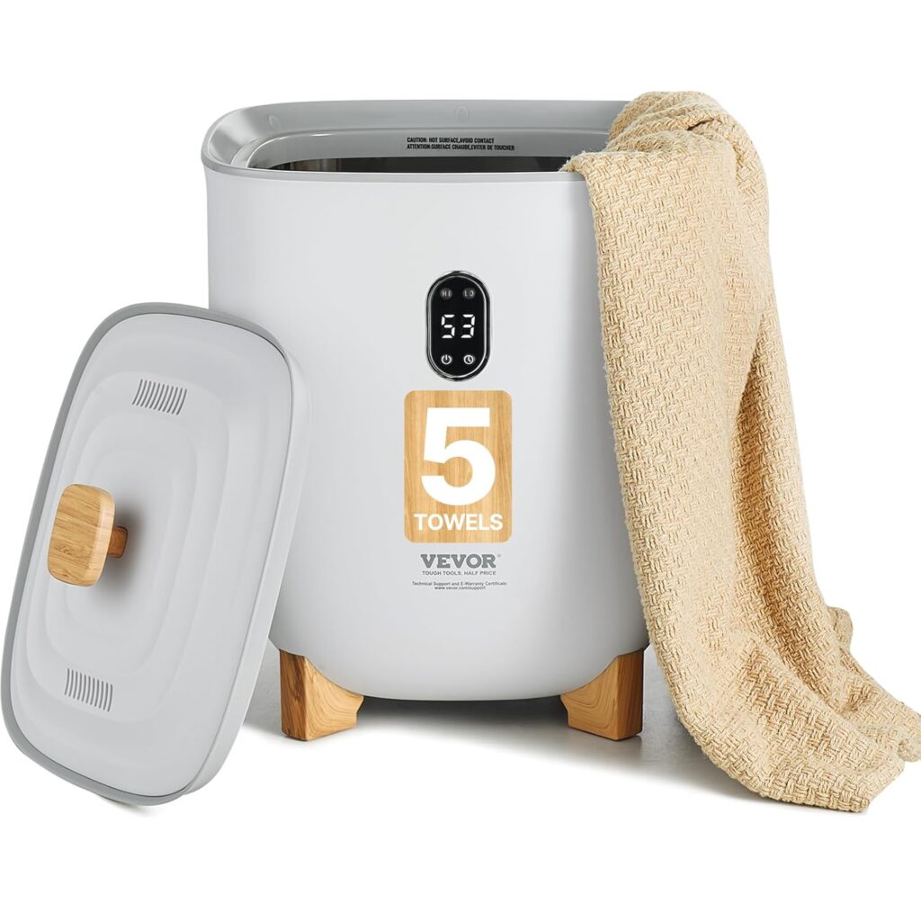 VEVOR Handtuchwärmer mit LED-Anzeige und Timerfunktion 2026
