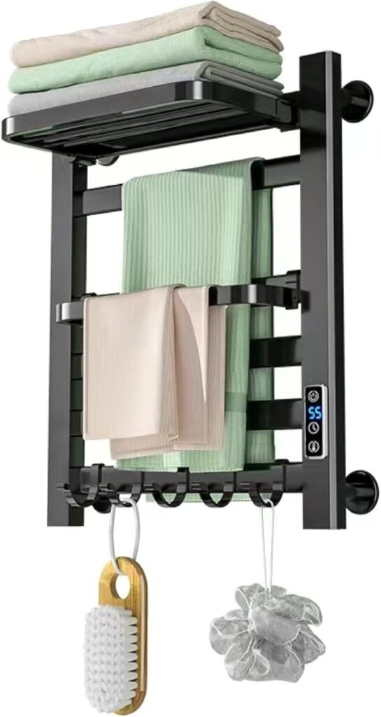 Könighaus Aluminium Handtuchwärmer in Schwarz – modernes Design 2026