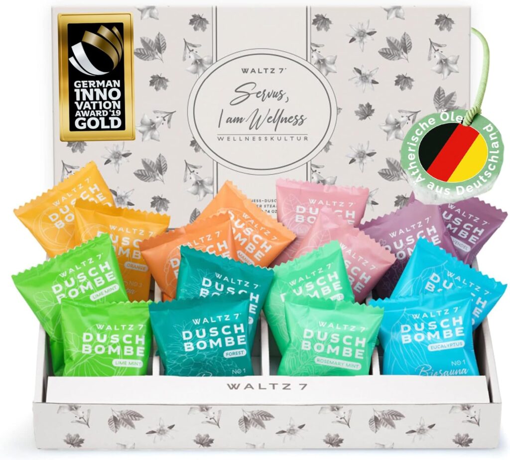 Aromatische Duschbomben mit ätherischen Ölen