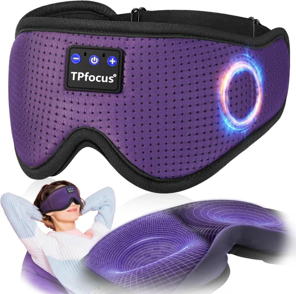 TPfocus Schlafmaske für Seitenschläfer mit Musikfunktion